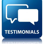 Blue square icon with white speech bubbles and the word "Testimonials," representing customer reviews for Omaha Pest Control.