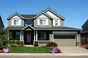 A multi-colored two-story residential home in Omaha, NE, protected by professional pest control services.