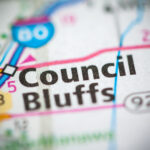 Map of Council Bluffs, IA showing rodent and pest control service area
